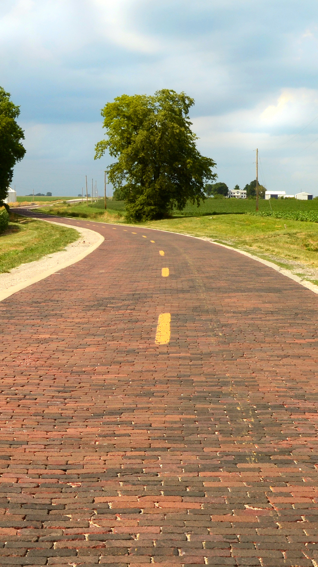 Original Route 66 brick road.